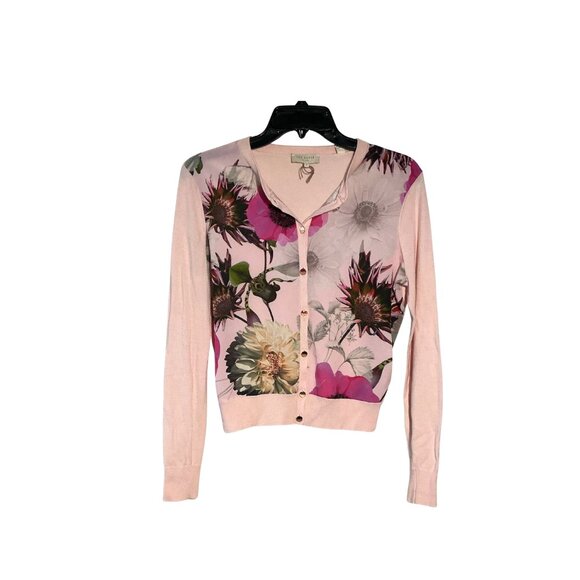 Ted Baker Erinie Neon Poppy Floral Cardigan – Size 1 / US 4 - Picture 4 of 9
